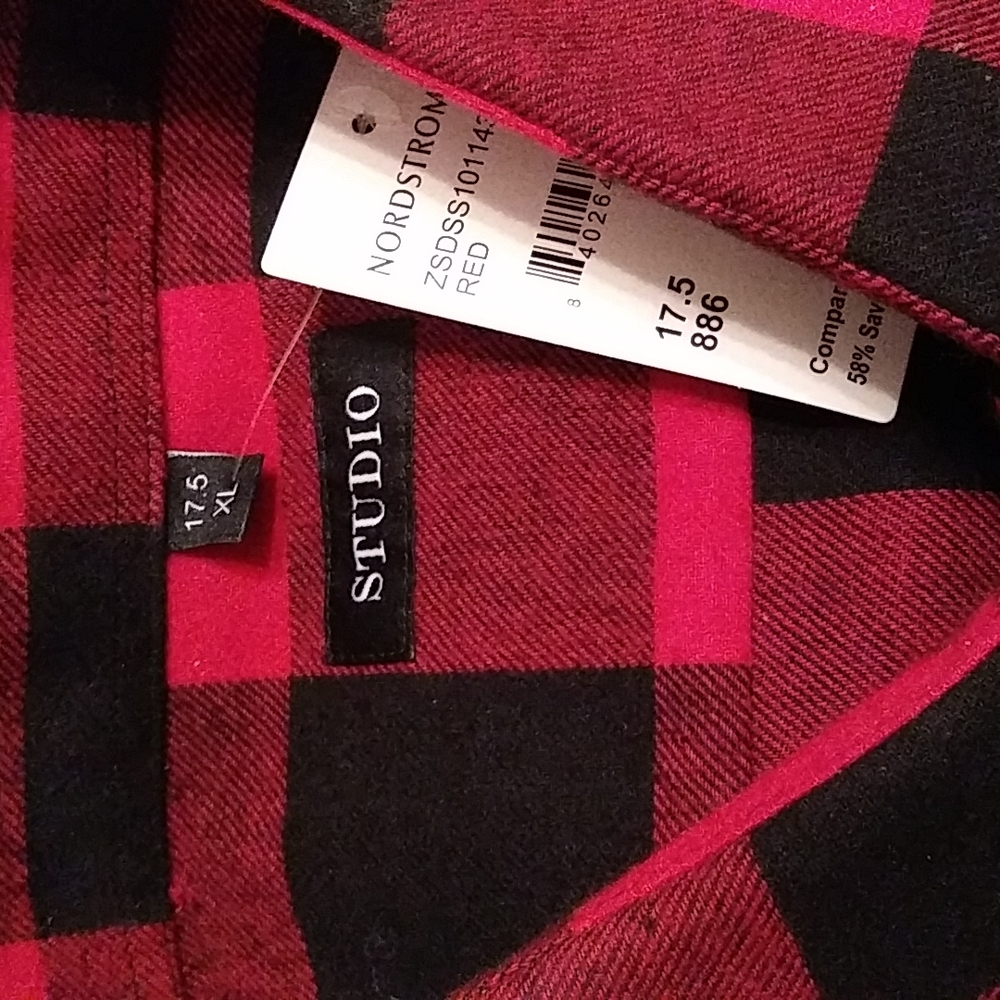 NWT Mens Studio Flannel Shirt